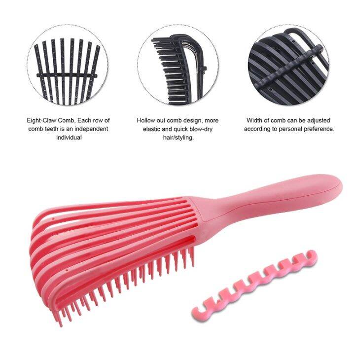 1pcs-octopus-comb-multi-function-hairstyle-smooth-hair-ribs-fluffy-scalp-massage-comb-suitable-for-curly-hair-brush