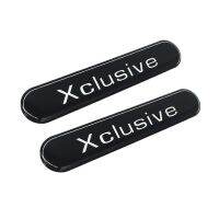 ☏☇¤ Pair Xclusive 3D Gel Waterproof Emblem Badge Body Side Mirror Door Decal Universal For Benz Smart Brabus VW Toyota Honda Ford