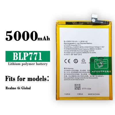 BLP771 5000MAh แบตเตอรี่ทดแทนสำหรับ Realme 6i Global C25Y แบตเตอรี่โทรศัพท์มือถือ + เครื่องมือฟรี