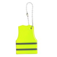 Safety Vest Shaped Reflective Keychain for Bags Backpack Pendant Hangers Decorations Kids Night Security Reflector for Things