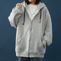 LEGIBLE 2022 Autumn Casual zip up Hoodie Woman Oversized Hoodies Female Loose Solid Women Sweatshirts