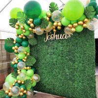 163pcs Safari Jungle Party Balloon Arch Green Garland Kit Gold Huge Balloons Birthday Supplies Boy Baby Shower Party Decorations