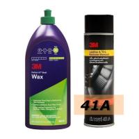 3Mน้ำยาแว๊กเงาสูงสุด Perfect-it Canuba Boat Wax 36113 &amp; ผลิตภัณฑ์เคลือบเงา เบาะหนัง และ ยางดำ ชนิดกระป๋องสเปรย์ Tire &amp; Leather Restorer 400ml