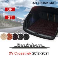 แผ่นรองพรมกระโปรงหลังรถรถหนังสำหรับ Subaru XV Crosstrek 2012-2021 GP GT ไลเนอร์กระบะแผ่นรองเท้าบูทกันสิ่งสกปรกพรมกระโปรงหลังรถ2019 2018