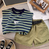 IENENS Summer Boys Cotton Clothing Sets 0-4 Years Baby Outfits 2PCS Kids Sleeveless Tees + Shorts Children Casual Clothes Suits