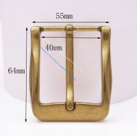 64*55MM (INNER 40 MM) Cool Solid Antique Brass Casual Men Single Pin Prong Leather Belt Buckle Belts