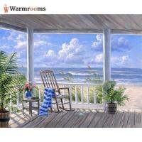 Afternoon By Sea Paint By Numbers Kit DIY ภาพศิลปะ Frameless บนผ้าใบ