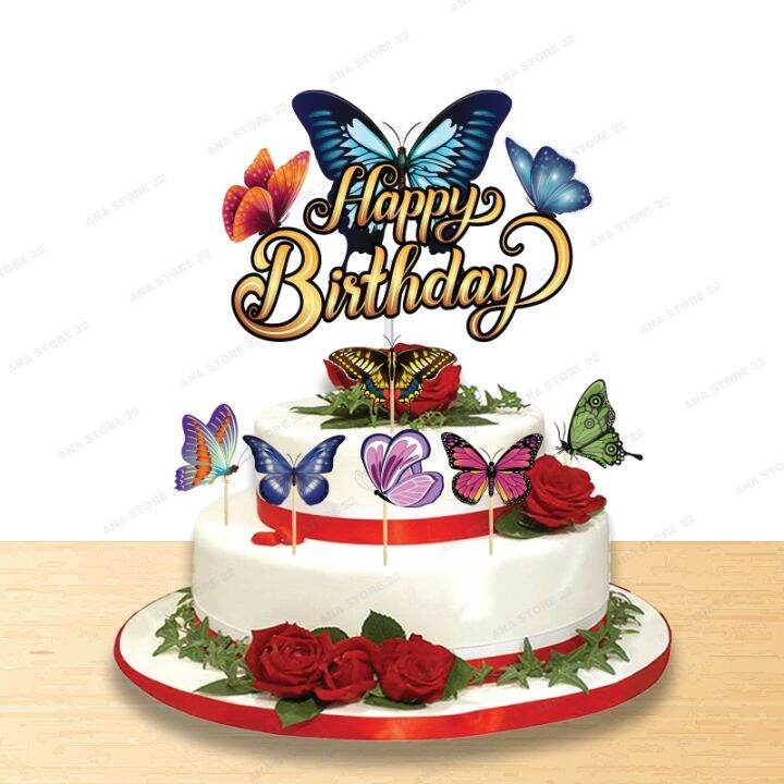 Topper Kue Karakter kupu kupu Hiasan Karakter Kue Ulang Tahun | Lazada