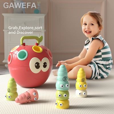 ✳✉Mainan Bayi Montessori Mainan Penyortir Angka Yang Cocok Mainan Pendidikan Pembelajaran Awal untuk Anak-Anak 1 2 3 Tahun Mainperan Cacing Japel