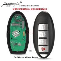 JHTJHNDTGFJHND Jingyuqin 315เมกะเฮิร์ตซ์ ID46 PCF7952 Keyless สมาร์ทรถสำหรับ Nissan Altima Teana Maxima Murano Crosscabriolet KR55WK48903 KR55WK49622