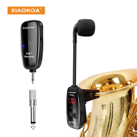 XIAOKOA UHFไร้สายInstrumentsไมโครโฟน,ไมโครโฟนแซ็กโซโฟน,ไร้สายตัวรับสัญญาณและตัวส่งสัญญาณ,160ftช่วง,ปลั๊กแอนด์เพลย์เหมาะสำหรับแตรClarinet, Cello