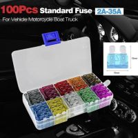 100PCS 50pcs Car Fuses 2A 3A 5A 7.5A 10A 15A 20A 25A Amp Blade Box Set Clip Fuse Type Truck with 35A Auto 30A Assortment