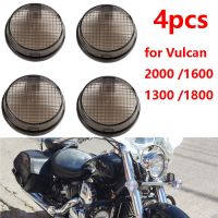 ฝาครอบไฟมอเตอร์ไซค์ผ้าปูโต๊ะเลนส์ไฟกระพริบ2.75 "สำหรับ Kawasaki Vulcan 2000 1600 1300 1800 Honda Cruisers คลาสสิก