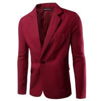 ZZOOI 2022 Spring and Autumn New Fashion Solid Color Simple Slim Small Suit Mens Casual One Single-breasted Suit Collar Jacket Trendy