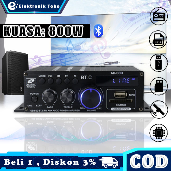 Amplifier Mobil Amplifier Mini Bluetooth Amplifier Kabel 800w Amplifier ...