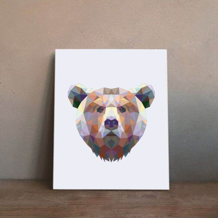 บทคัดย่อ-animal-head-home-decor-wall-art-nordic-ภาพวาดผ้าใบพิมพ์โปสเตอร์-เรขาคณิตห้องนั่งเล่นภาพผนัง-popular-modern-art