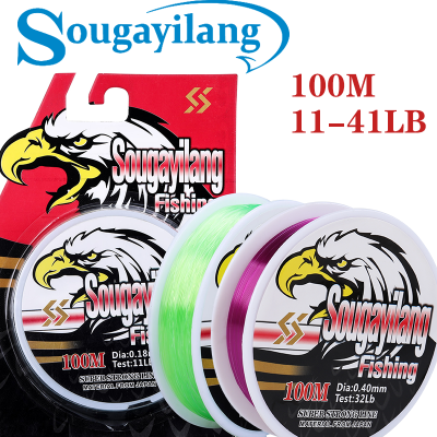 Sougayilangเอ็นตกปลา100เมตร Nlyon แข็งแรงมากทนต่อการสึกหรอ11-41LB โมโนฟิลเอ็นตกปลาสายไนลอนตกปลาสำหรับน้ำจืดและน้ำเกลือ