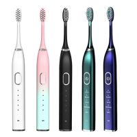 ♟♠﹍ Ultrasonic Electric Toothbrushes for Adults 5 Modes Sonic Toothbrush Rechargeable Smart Timer IPX7 with Replace Heads Travel Box