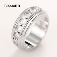 BloomHD แฟชั่นใหม่แหวนเซอร์โคเนียฮิปฮอปของผู้ชายสำหรับผู้หญิงและเด็กผู้หญิงขนาด6-10