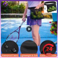 Tennis Ball Bag Multifunctional Large Capacity Zippered Pocket Tennis Pick-up Bag Storage Bag Professional Sports Gear Durable  Strings