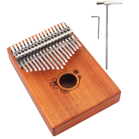 17 Kalimba ไม้มะฮอกกานีแข็งเปียโนนิ้วหัวแม่มือ Kalimba เปียโนนิ้วมืออาชีพด้วยค้อนเพลง