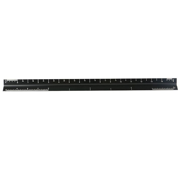 Architectural Scale Ruler 12 Aluminum Architect Triangular Black