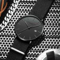 2023 2022 new ultra-thin watch mens trendy students mens black technology calendar high school students waterproof simple quartz watch