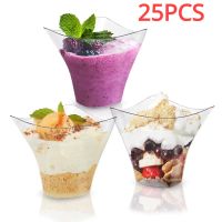 【CW】✤  25/50PCS Disposable Dessert Cups for Birthday 3.4OZ Twisted Mousse  Cup Frozen Pudding