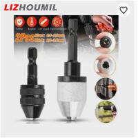 LIZHOUMIL 2ชิ้น1/4 "ตัวแปลงอะแดปเตอร์ดอกสว่างเปลี่ยนเร็วข้อกำหนดต่างๆหัวเจาะก้านหกเหลี่ยมไร้กุญแจ