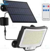 Solar Light Outdoor 106 LED Super Bright Motion Sensor Solar Strong Power LED Garden Wall Lamp IP65 Waterproof 4 Working Modes Bulbs  LEDs HIDs