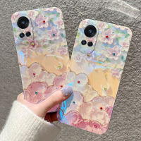 เคสOPPO Reno10 Reno 10 pro Reno10 pro+ 5g 2023 ใหม่ 3D การออกแบบภาพวาดสีน้ำมันซากุระลายดอกไม้กันกระแทกปลอกซิลิโคนอ่อนนุ่มเคสโทรศัพท์ OPPO Reno 10pro Reno10 5gเคสโทรศัพท์หรูหรา