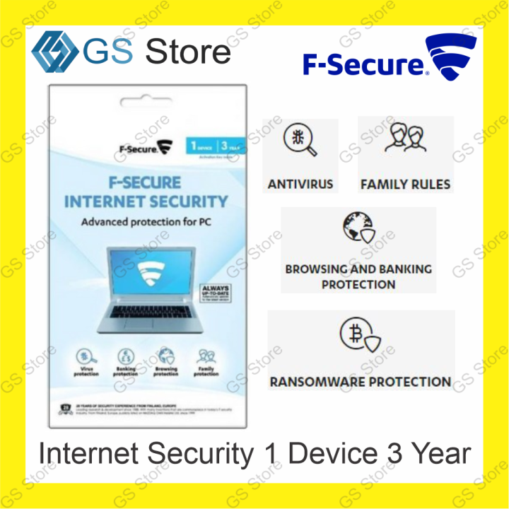 F-Secure Internet Security 1 Device 3 Years