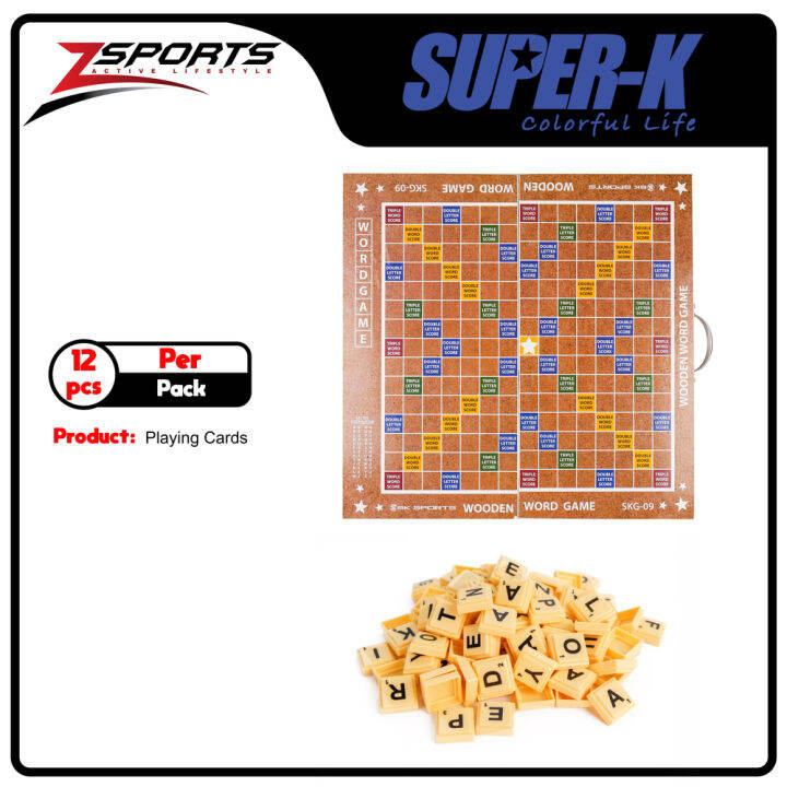 SuperK Wooden Word Board Game x 1 set Lazada PH