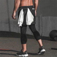 Sports Shorts Men 2 In 1 Leggings + Shorts Sportswear Mens Sweatpants 2020 Compression Shorts Joggers Quick Dry Gyms Shorts Men