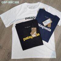 ❧เสื้อแขนสั้นพิมพ์โลโก้ตัวอักษรคลาสสิกชายลาย Patagonia ลมเบาบาง