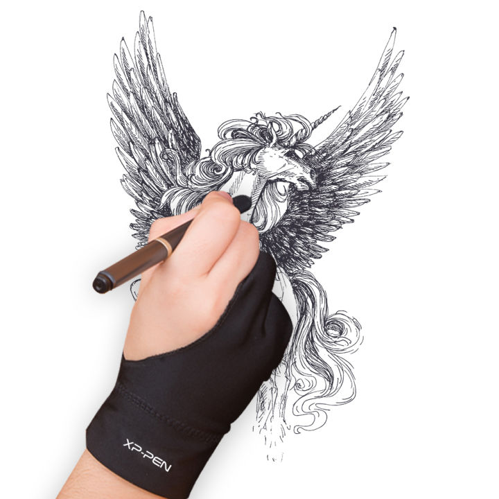 xppen-drawing-glove-ไซส์-s-ถุงมือวาดรูป-ถุงมือรองวาด-สำหรับรองอุ้งมือตอนวาด