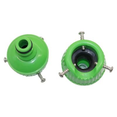 ；【‘； 2Pcs Universal Water Faucet Nipple Connector With 3 Pcs Fastening Bolt Watertap To Hose Pipe Snap Connector Irrigation Pipe Tool