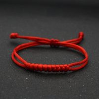 Lucky Red String Bracelet Simple Handmade Braid Adjustable King Kong Knot Charm Bracelets for Women Men Jewelry Couple Kids Gift Charms and Charm Brac
