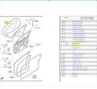 UD0B58511 กระจกประตูหน้าฝั่งขวา คนขับ มาสด้า Mazda BT-50 Pro ปี2015 - 2020 /แท้เบิกศูนย์ (MST)