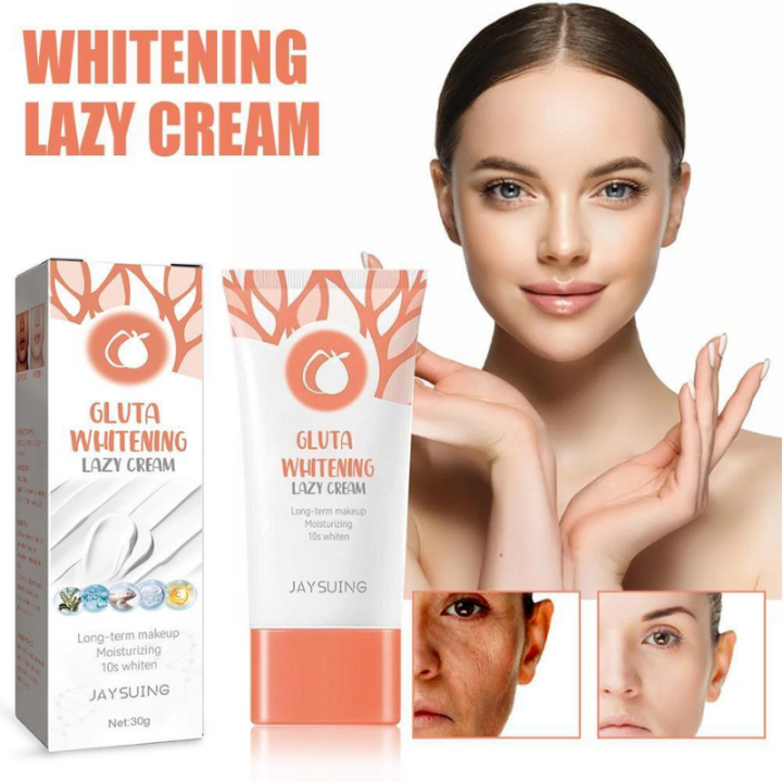 Gluta Whitening Lazy Cream 5x Whitening Glutathione Long Term Makeup 