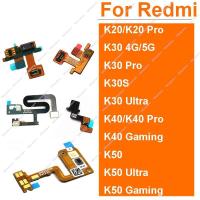 Light Proximity Sensor Flex Cable สําหรับ Xiaomi Redmi K20 K30 K40 Pro K30 K30S 4G 5G ไฟฉายด้านหลัง Micphone Flex Cable