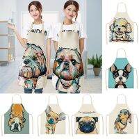 Kitchen household apron Nordic polyester Explosive dog animal series Polyester apron adult overalls Polyester material apron Aprons