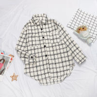 Summer Oversize Womens Shirt Plaid Long Sleeve Female Clothing Check Buttons Ladies Spring Loose Fashion Jacket Tops