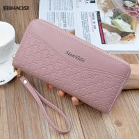 Womens Long Wallet Clutch Bag Large Capacity Double-layer Wallet Mobile Phone Bag Mobile Phone Bag Double Zipper Money Clip