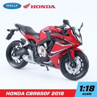 โมเดลรถ บิ๊กไบค์ Honda CBR650F 2018 สเกล 1:18 แบรนด์ Welly โมเดลบิ๊กไบค์ CBR 650F