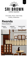 เมล็ดกาแฟคั่ว Rwanda Nova Station Natural process บรรจุ100 กรัม sribrown