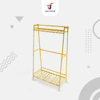 Clothes Rack ราวแขวนผ้าไม้ไผ่ พร้อมชั้นวางของ 80x42x140 cm ST06072