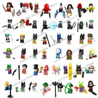 PG Blocks Movies Joker Batman Harley Quinn Wonder Woman Aquaman Mini Action Toy Figures Building Blocks Assembly Toys Kids Gifts