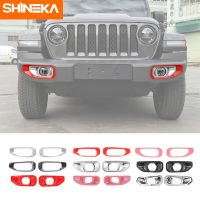 Aksesori Eksterior SHINEKA Untuk Jeep Gladiator JT 2018 + Stiker Sampul Dekorasi Lampu Cahaya Kabut Depan Mobil Untuk รถจี๊ป JL 2018 +