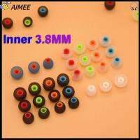 AIMEE 12pcs 3.8mm สากล ทดแทน หูฟัง หูฟังอินเอียร์ หูฟัง แผ่นรองหูฟัง เคล็ดลับหูซิลิโคน